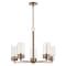 Nuvo Intersection 5-Light Chandelier - Burnished Brass with Clear Glass 60/7535 - alternate 7